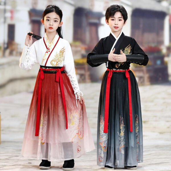 Unisex Kids Traditional Wuxia Hanfu