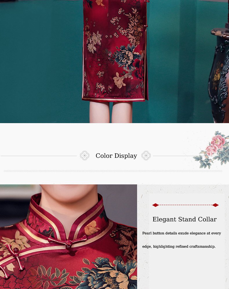 chinese traditional dress & chinese Wedding qipao dress blue/green colors