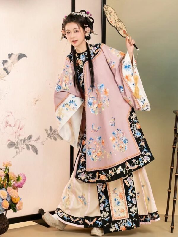 Womens Jin Dynasty Yellow Floral Print Ruqun Set