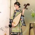 Womens Jin Dynasty Yellow Floral Print Ruqun Set