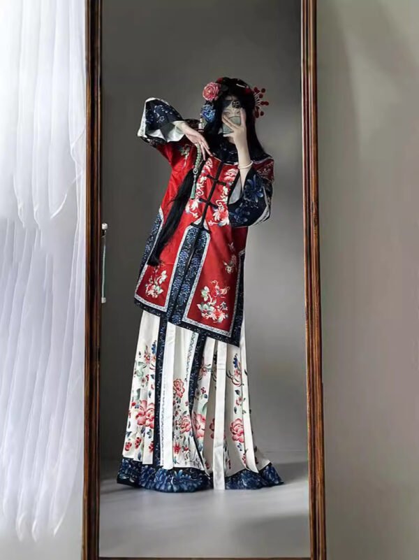 Womens Jin Dynasty Yellow Floral Print Ruqun Set