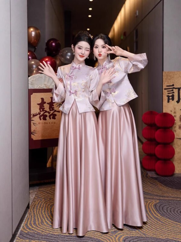 new-pink-chinese-bridesmaid-dresses-main-photo3 Modern Bridesmaid Dresses