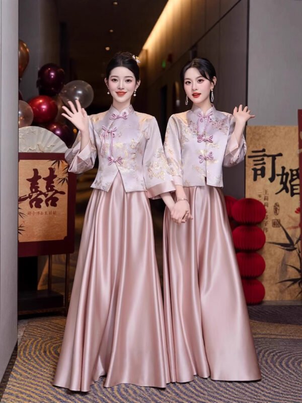new-pink-chinese-bridesmaid-dresses-main-photo4 Modern Bridesmaid Dresses