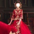 Chinese Modern Cheongsam Wedding Dress In Red Color