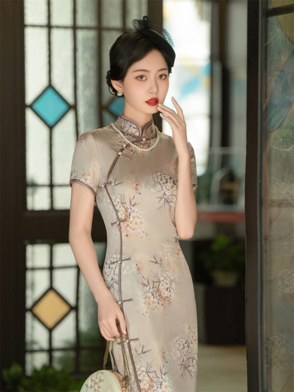 2025 summer high-end handmade silk cheongsam dress for women