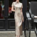 2025 summer high-end handmade silk cheongsam dress for women