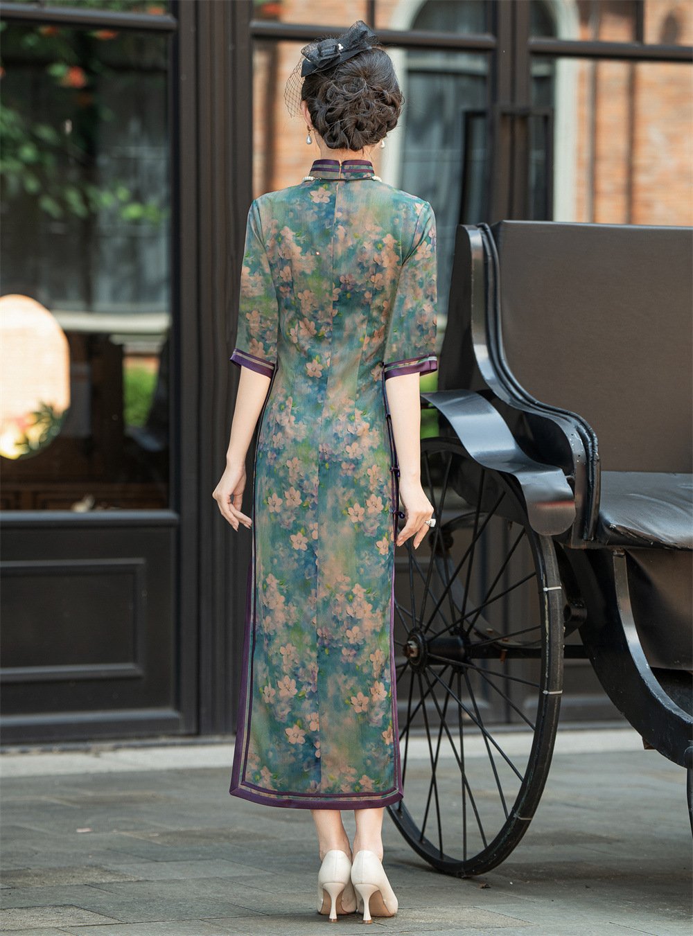 2025 Women Short/Mid Sleeve Retro Chinese QIpao Dress