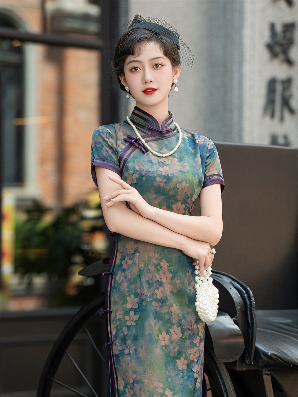 2025 Women Short/Mid Sleeve Retro Chinese QIpao Dress