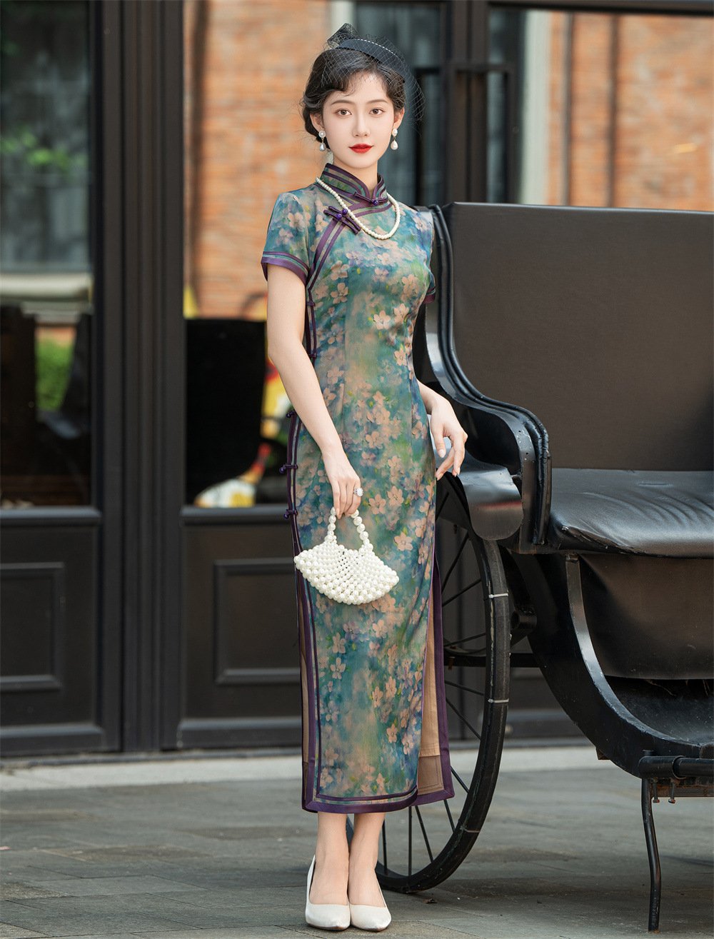 2025 Women Short/Mid Sleeve Retro Chinese QIpao Dress