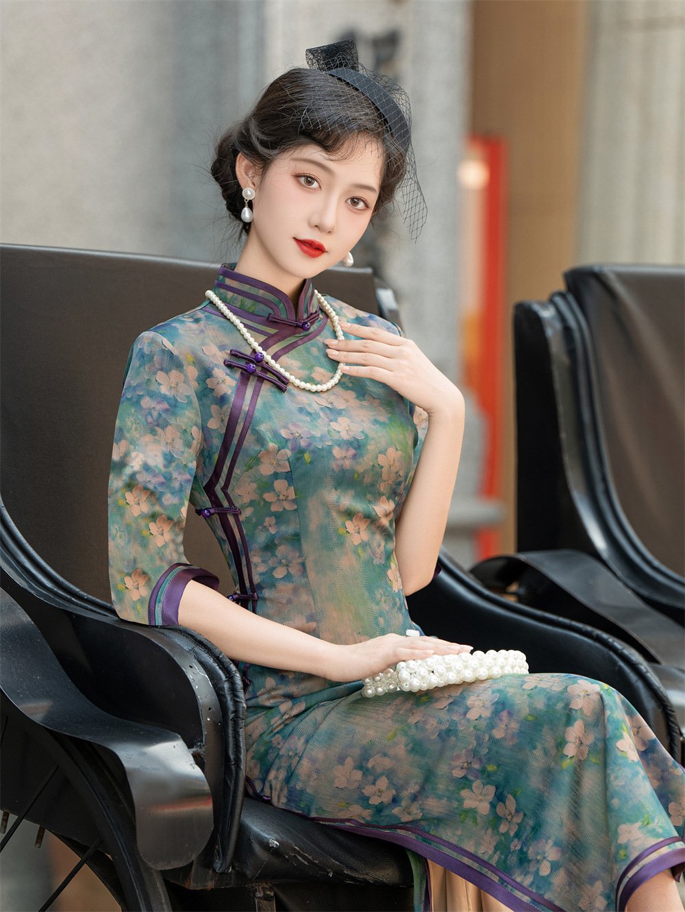 2025 Women Short/Mid Sleeve Retro Chinese QIpao Dress