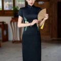 2025 summer high-end handmade silk cheongsam dress for women